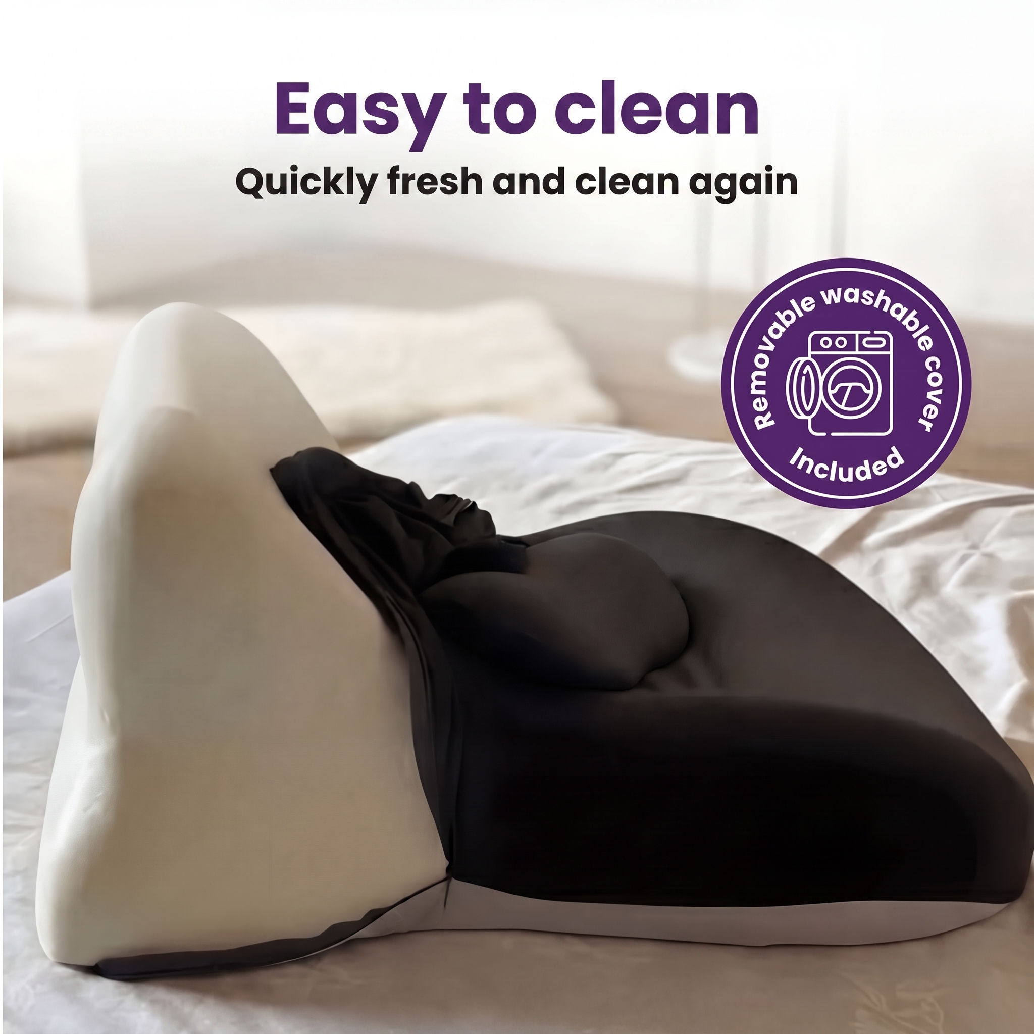 Intimate Positioning Pillow - 27° Ergonomic Support Wedge for Comfortable Intimacy